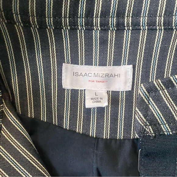Issac Mizrahi Black Striped Lined Motor Jacket / Blazer - Picture 7 of 11